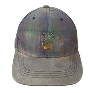 Imperial Headwear Shaker Run Golf Hat Green Blue Plaid Slideback OS Made in USA